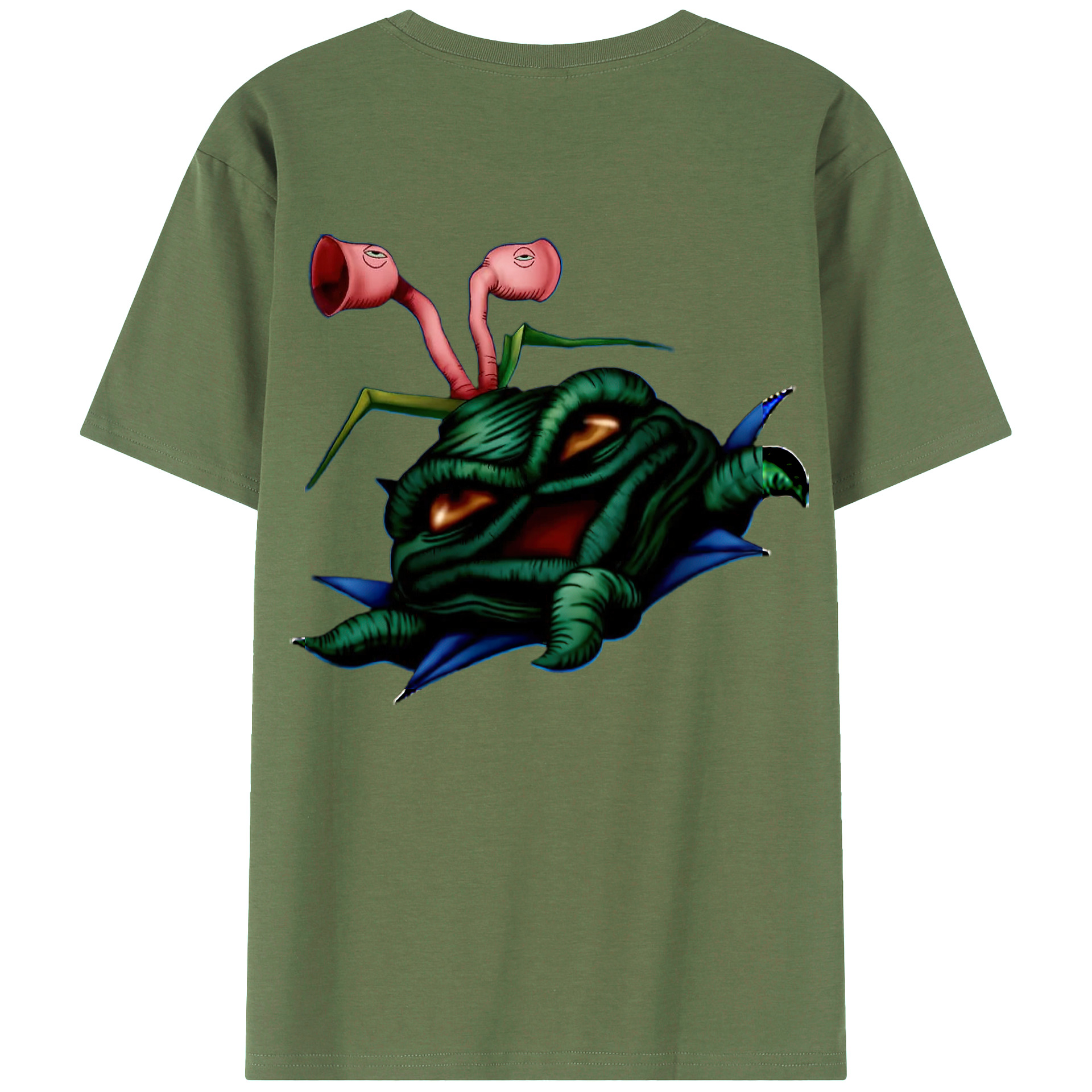 （画像用） 遊☆戯☆王 Yu-Gi-Oh! 綿100％ メンズ半袖Tシャツ（バックプリント） 通気性